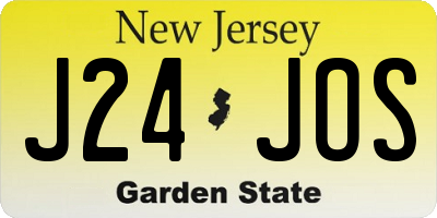 NJ license plate J24JOS