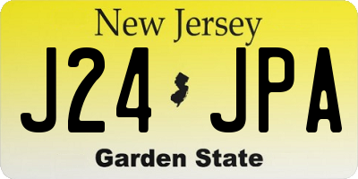 NJ license plate J24JPA
