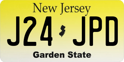 NJ license plate J24JPD