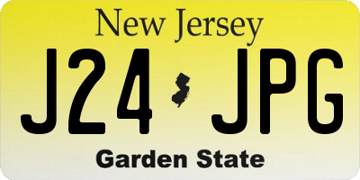 NJ license plate J24JPG
