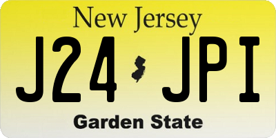 NJ license plate J24JPI