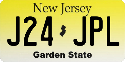 NJ license plate J24JPL