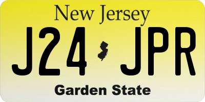 NJ license plate J24JPR
