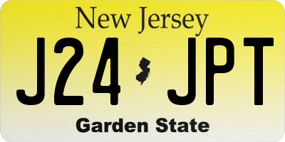 NJ license plate J24JPT