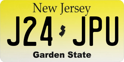 NJ license plate J24JPU
