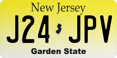 NJ license plate J24JPV