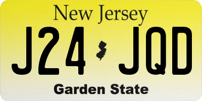 NJ license plate J24JQD