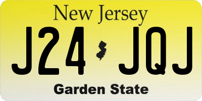 NJ license plate J24JQJ