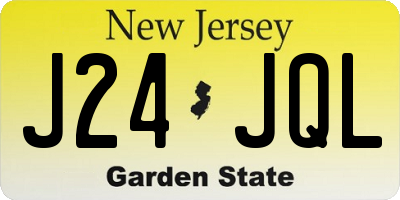NJ license plate J24JQL
