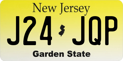 NJ license plate J24JQP