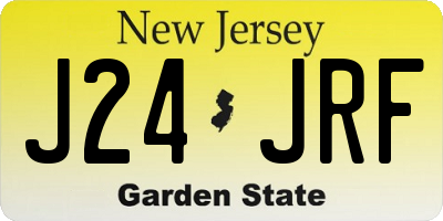 NJ license plate J24JRF