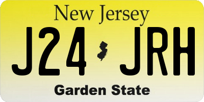 NJ license plate J24JRH