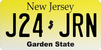 NJ license plate J24JRN