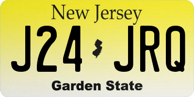 NJ license plate J24JRQ