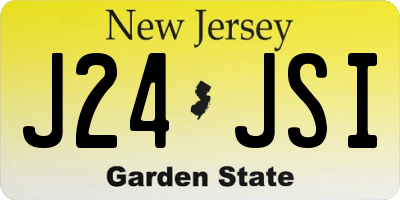 NJ license plate J24JSI