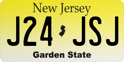 NJ license plate J24JSJ