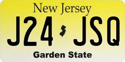 NJ license plate J24JSQ