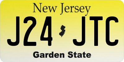 NJ license plate J24JTC