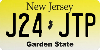NJ license plate J24JTP