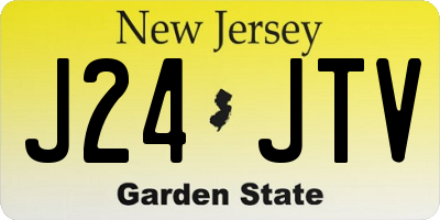 NJ license plate J24JTV