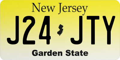 NJ license plate J24JTY