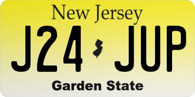 NJ license plate J24JUP