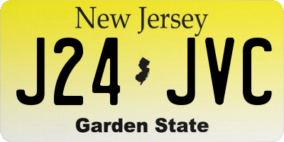 NJ license plate J24JVC
