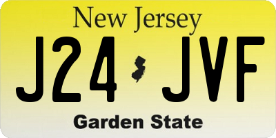 NJ license plate J24JVF