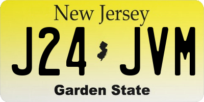 NJ license plate J24JVM