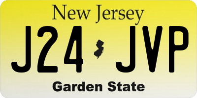 NJ license plate J24JVP