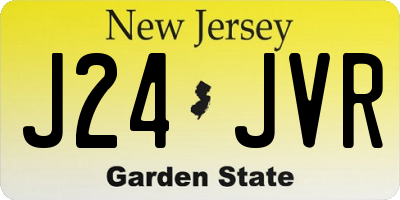 NJ license plate J24JVR