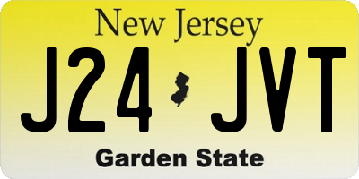 NJ license plate J24JVT