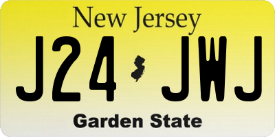 NJ license plate J24JWJ