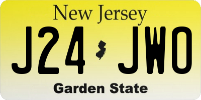 NJ license plate J24JWO