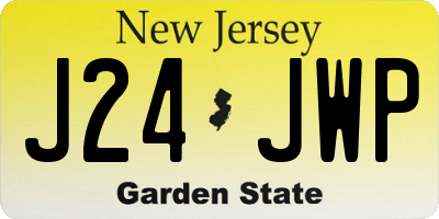 NJ license plate J24JWP
