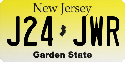 NJ license plate J24JWR