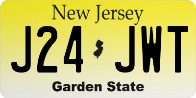 NJ license plate J24JWT