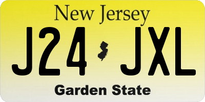 NJ license plate J24JXL