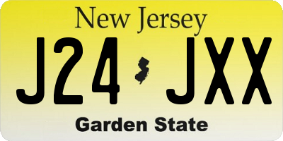 NJ license plate J24JXX