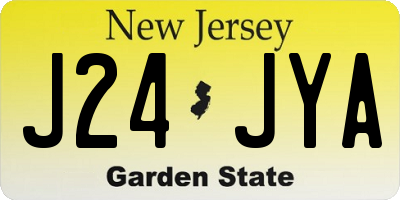 NJ license plate J24JYA