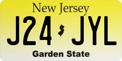 NJ license plate J24JYL