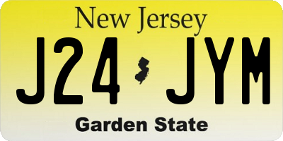 NJ license plate J24JYM