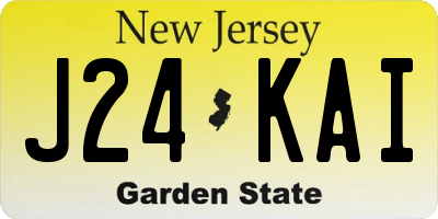NJ license plate J24KAI
