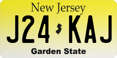 NJ license plate J24KAJ