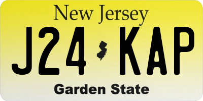 NJ license plate J24KAP