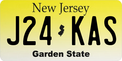 NJ license plate J24KAS