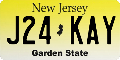 NJ license plate J24KAY