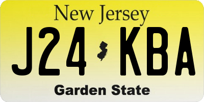 NJ license plate J24KBA