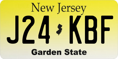 NJ license plate J24KBF