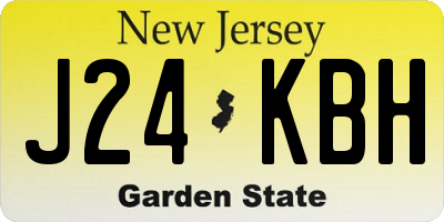 NJ license plate J24KBH